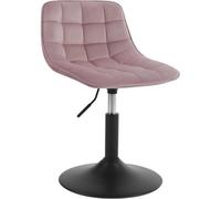 Woltu Dressing Table Chair Height Adjustable Chenille/velvet Vanity Chair Pink-Velvet