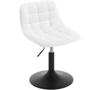Woltu Dressing Table Chair Height Adjustable Chenille/velvet Vanity Chair White-Chenille