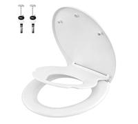 WOLTU Family Toilet Seat with Built-in Child Seat, Soft Close, Quick Release,O-Shape Top Fixing, Adjustable Hinges, Easy to Clean and Install for Toddler & Adult