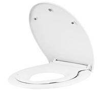 WOLTU Family Toilet Seat with Detachable Child Toilet Seat, Soft Close Toilet Seat Quick Release, Toilet Seat O Shape, Top and Bottom Mounting with Adjustable Hinges, White Toddler Loo Seat
