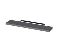 WOLTU Floating Shelves, Dark Grey Rustic Floating Shelves for Wall with Strong Bracket,Ideal Home Decor Accessories for Bedroom,Living Room,Office,Bathroom,Kitchen,Wood,110 cm RG9316dgr-UK