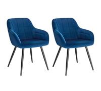 WOLTU Kitchen Dining Chairs Set of 2, Ergonomic Armchairs Tub Chairs, Blue