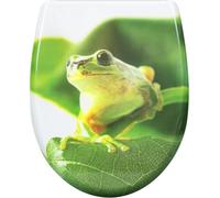 WOLTU O-Shape Soft-Close Toilet Seat with Quick-Release Function and Decorative Motif, Top or Bottom Mounting, 175kg Load Capacity