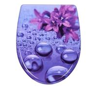 WOLTU O-Shape Soft-Close Toilet Seat with Quick-Release Function and Decorative Motif, Top or Bottom Mounting, 175kg Load Capacity