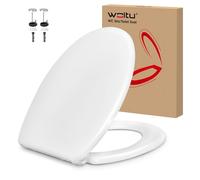 WOLTU Premium Duroplast Toilet Seat, Soft Close & Hardwearing, Oval with Quick Release Hinges, Adjustable Universal Fit for Modern Bathrooms, Easy Clean Anti-Slip, White