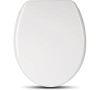 WOLTU Premium Toilet Seat, Soft Close, Adjustable Hinge Toilet Lid Cover | Top Mounting Family Bathroom White, Easy to Clean, Universal Fit, Durable & Robust