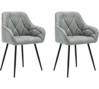 WOLTU Set of 1/2/4/6x Dining Chairs Set Faux Leather Padded Seat Metal Legs