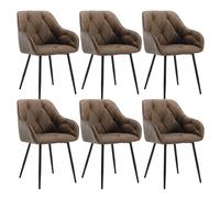 WOLTU Set of 1/2/4/6x Dining Chairs Set Faux Leather Padded Seat Metal Legs