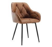 WOLTU Set of 1/2/4/6x Dining Chairs Set Faux Leather Padded Seat Metal Legs