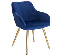 WOLTU Set of 1 Dining Chair Velvet Seat Metal Legs Kitchen Chair Home Office