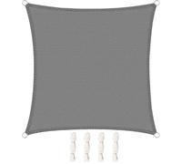 WOLTU Sun Shade Sail 3x3 m Breathable HDPE Sail Shade UV Block with Free Rope Sunscreen Awning Canopy for Outdoor Garden Patio Yard Party,Grey