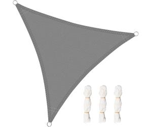 WOLTU Sun Shade Sail 4x4x4 m Triangle Breathable HDPE Sail Shade UV Block with Free Rope Sunscreen Awning Canopy for Outdoor Garden Patio Yard Party,Grey