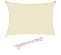 WOLTU Sun Shade Sail Breathable HDPE Sunscreen Awning Canopy for Outdoor Garden Patio Yard Party UV Block - Rectangle, 4x6m, Cream, GZS1188cm19