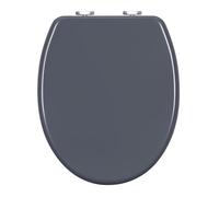 WOLTU Toilet Seat Soft Close, Quick Release O Shaped, Adjustable Hinges | Made from Duroplast, Heavy Duty, Weight Capacity 175 kg, Bluish Grey