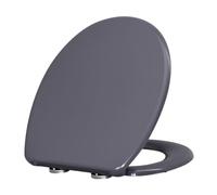 WOLTU Toilet Seat Soft Close, Quick-Release O-Shaped Loo Seat Made from Duroplast, with Adjustable Hinges, Heavy Duty, Weight Capacity 175 kg, Bluish Grey