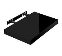 WOLTU Volato RG9476sz Floating Wall Shelf High Gloss Black, CD DVD Shelf Bookshelf Wooden Board 40x22.9x3.8cm