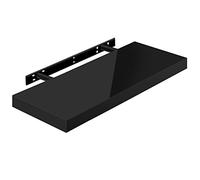 WOLTU Volato RG9478sz Floating Wall Shelf High Gloss Black, CD DVD Shelf Bookshelf Wooden Board 60x22.9x3.8cm