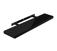 WOLTU Volato RG9481sz Wall Floating Shelf High Gloss Black CD DVD Shelf Bookshelf Wooden Board 90x22.9x3.8cm