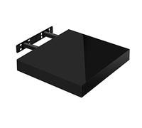 WOLTU Volato RG9488sz Wall Floating Shelf High Gloss Black CD DVD Shelf Bookshelf Wooden Board 25x22.9x3.8cm