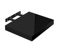 WOLTU Volato RG9489sz Floating Wall Shelf High Gloss Black, CD DVD Shelf Bookshelf Wooden Board 30x22.9x3.8cm