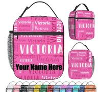 WolunLi Custom Lunch Bag Personalised Lunch Box with Name Logo Photo Text for Men Women Customised Insulated Lunch Bags Back to School Office Birthday Gifts for Work Travelling Picnic Style 3