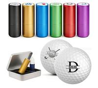 WolunLi Personalised Golf Ball Stamp - Custom Golf Ball Marker with Letters, Logo, Initials or Monogram, 22 Golf-Themed Designs, Ideal Golf Gift for Men, Dad, Husband
