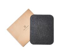 Wolvende Premium Felt Mouse Mat, 22 x 28 cm, Dark Grey | Slim vegan-friendly felt mouse pad with a non-slip design in two grey colour options for work, home office and gaming