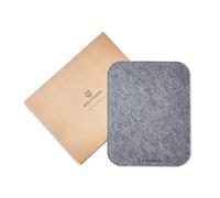 Wolvende Premium Felt Mouse Mat, 22 x 28 cm, Mid Grey | Hard-wearing vegan-friendly felt mouse pad, slim non-slip design for work, gaming or home office