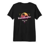 Wolverhampton England 80s Retro T-Shirt | Neon Sunset Premium T-Shirt
