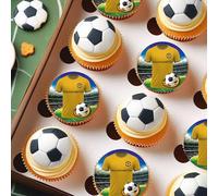 Wolverhampton Football Team Colours Personalised Edible Cake Topper Printed on Icing Sheets, Round, Square, Costco, Cupcake Toppers - Happy Birthday (3. Cupcake Toppers)