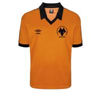 Wolverhampton Wanderers 1980 Umbro Retro Shirt Gold Large Polyester