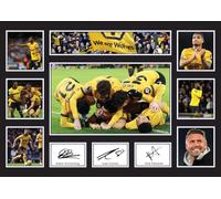 Wolverhampton Wanderers FC Team 2026 Poster Print - Wall Art Featuring Adam Armstrong, João Gomes & Rob Edwards - Wolves Supporters Memorabilia Gift, A2 Poster + White Frame