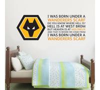 Wolverhampton Wanderers Football Club Crest & Song Wall Art Sticker Mural (80cm x 30cm)