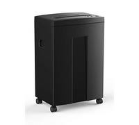 WOLVERINE 10-Sheet Super Micro Cut High Security Level P-5 Heavy Duty Paper/CD/Card Ultra Quiet Shredder for Home Office by 40 Mins Running Time and 6 Gallons Pullout Waste Bin SD9112 (Black ETL)