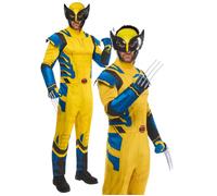 Wolverine Costume Mens Official Deadpool Fancy Dress Outfit + Mask