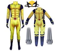 WOLVERINE Logan Battle Suit Costume For Kids Adults Deadpool 3 Movie Character Cosplay Wolf Paws Claws Mask Christmas Gift 160 for teens Costume 2