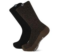 Wolverine mens Alpine Brushed Thermal Crew Socks - 2 Pairs - Soft Insulated Cushioning, Brown Assorted, 5-12 UK