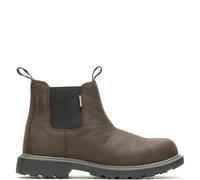 Wolverine Men's Floorhand Romeo Steel Toe Waterproof Chelsea Boot, Dark Brown, 8.5