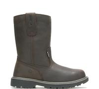 Wolverine Men's Floorhand Waterproof 10" Steel Toe Work Boot, Dark Brown, 9.5 W US