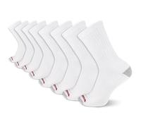 Wolverine Men's Heavy Duty Work Crew Socks-8 Pairs-Durable Poly Cotton Comfort, White, 5-12 UK (Pack of 8)