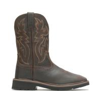 Wolverine Men's Rancher 10" Square Steel Toe Work Boot, Dark Brown/Rust, 11 M US