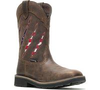 Wolverine Men's Rancher Claw Steel Toe Waterproof Wellington Boot, Brown/Flag, 13 X-Wide