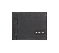 WOLVERINE Men's Rugged Bifold Leather Wallet, Black, One Size