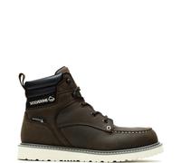 Wolverine Men's Trade Wedge Waterproof 6" Construction Boot, Dark Brown, 7.5 UK