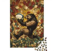 Wolverine Rugby Player 1000-Piece Jigsaw Puzzle for Adults, 70x50cm/1000pcs, January Puzzle Activity, Winter Downtime And A Calmer Routine