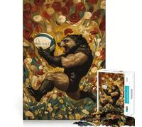Wolverine Rugby Player 1000 Piece Jigsaws for Adults Think Training Play Tight Lock No Loose Pieces Unique Gift for Stress Relief (50x75cm)