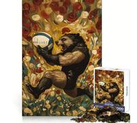 Wolverine Rugby Player Jigsaw Puzzles for Adults 1000 Brain Memory Restful Activity Tight Lock Cozy Xmas Gift (38x52cm)