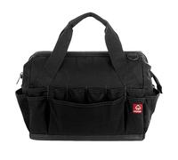 WOLVERINE Tool Bag | Tote| Utility Roll | Durable Nailhead Nylon, Adjustable Straps, and Versatile Pockets for On-the-Go Tool Organization, 16 Inch 34 Pocket Bag, Black