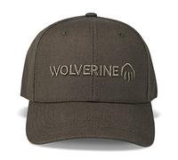 WOLVERINE Unisex's 6 Panel Snapback Cap, Embroidered Logo-Black Olive, One Size