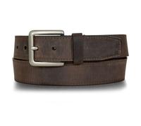 Wolverine Men's Rugged Boot Leather Work Belt, Rugged Patch - Brown, 34